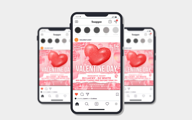 Valentine Night Party - Flyer-Vorlage