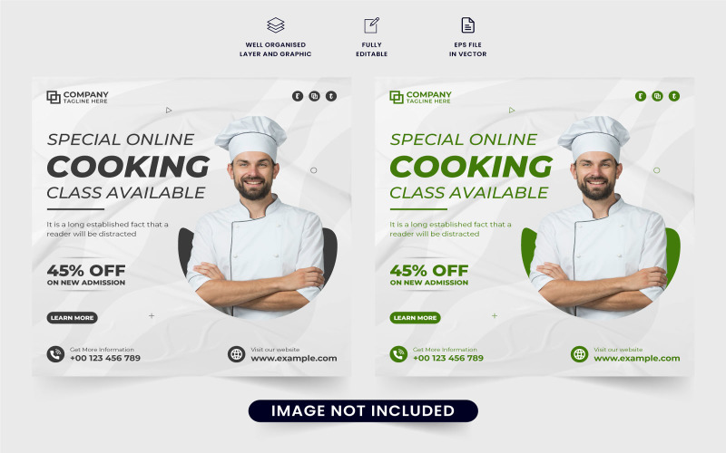 Webbbanner för kulinariskt utbildningscenter