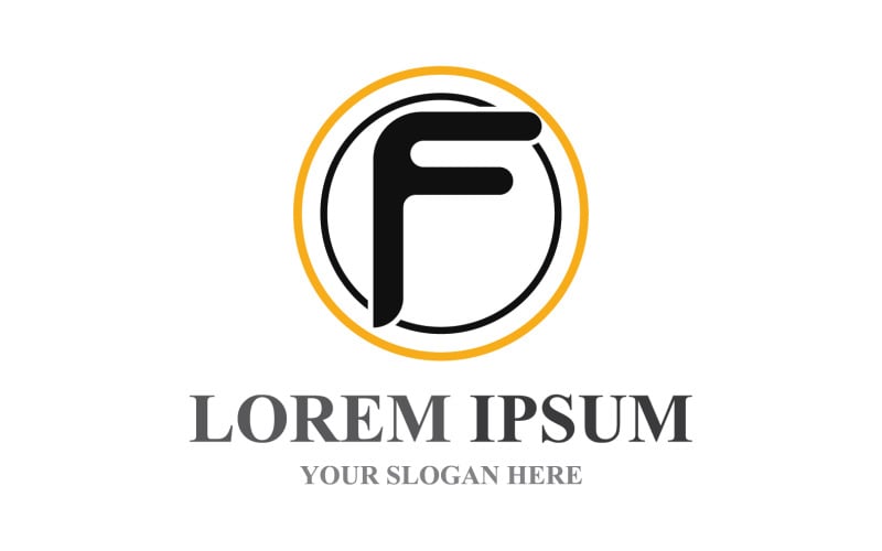 F Letra inicial Vector Icon Ilustração Design V7