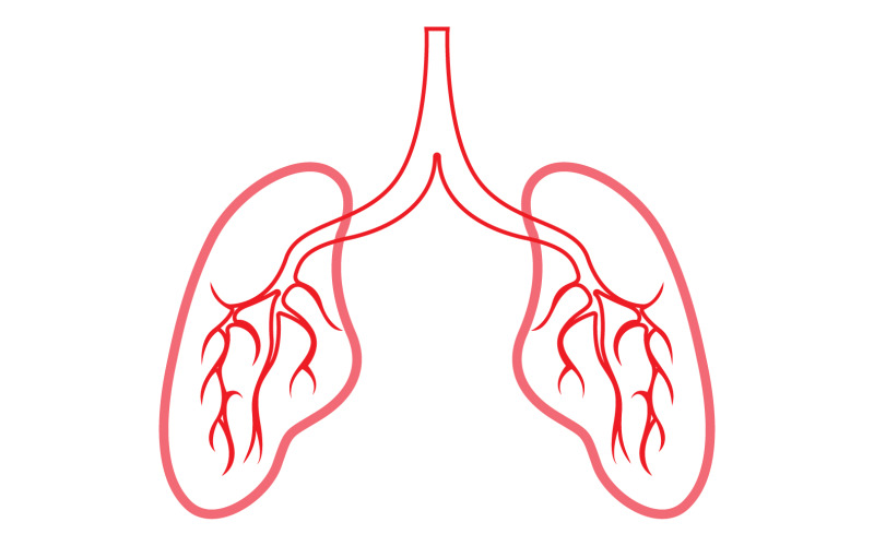Human Lung Vector Image Template Vol 10