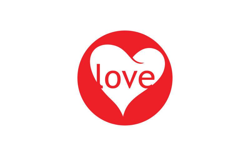 Liebes-Vektor-Symbol-Logo-Design-Vorlage Vektor V19