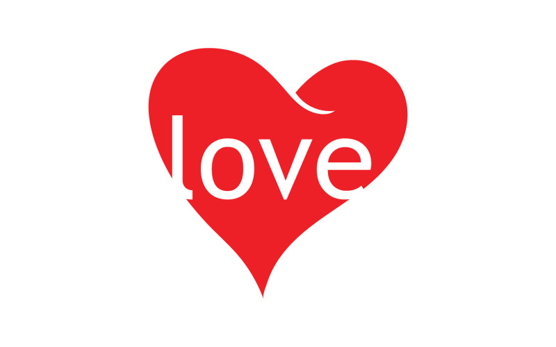 Liefde Vector Symbool Logo Ontwerp Sjabloon Vector V17