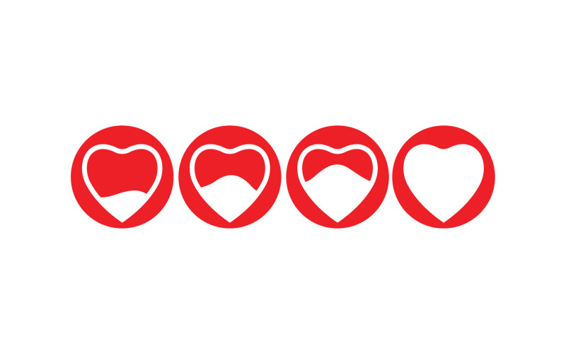 Modèle de conception de logo de symbole de vecteur d'amour vecteur V20