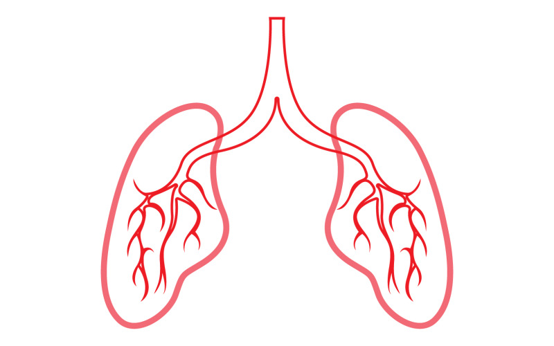 Plantilla de imagen vectorial de pulmón humano Vol 10