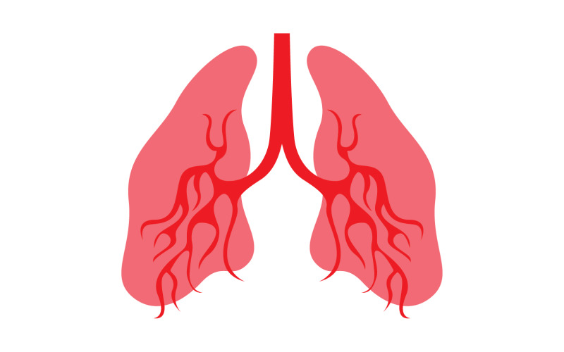 Plantilla de imagen vectorial de pulmón humano Vol 3