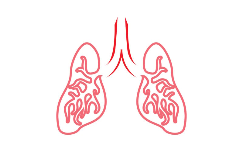 Plantilla de imagen vectorial de pulmón humano Vol 7