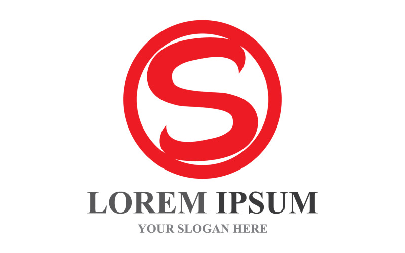 S Początkowy biznesowy list korporacyjny Llogo Design Vector V14