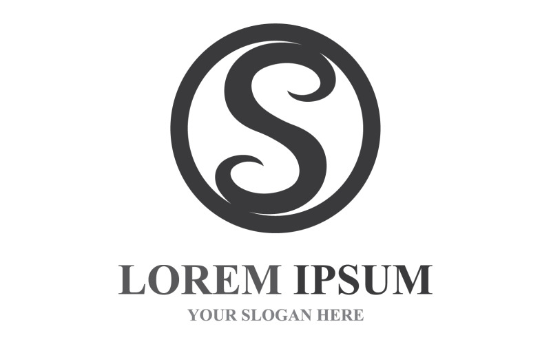 S początkowy biznesowy list korporacyjnyLlogo Design Vector V23