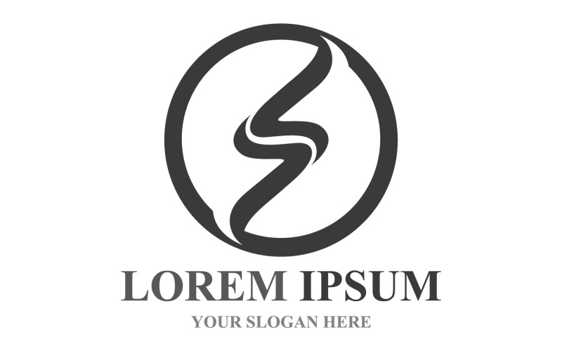 S początkowy biznesowy list korporacyjnyLlogo Design Vector V24