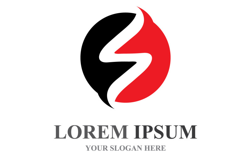 S początkowy biznesowy list korporacyjnyLlogo Design Vector V25