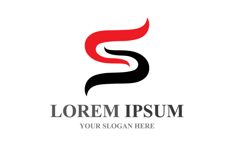 S początkowy biznesowy list korporacyjnyLlogo Design Vector V3