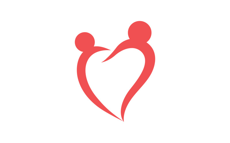Vector de plantilla de diseño de logotipo de símbolo de vector de amor V16