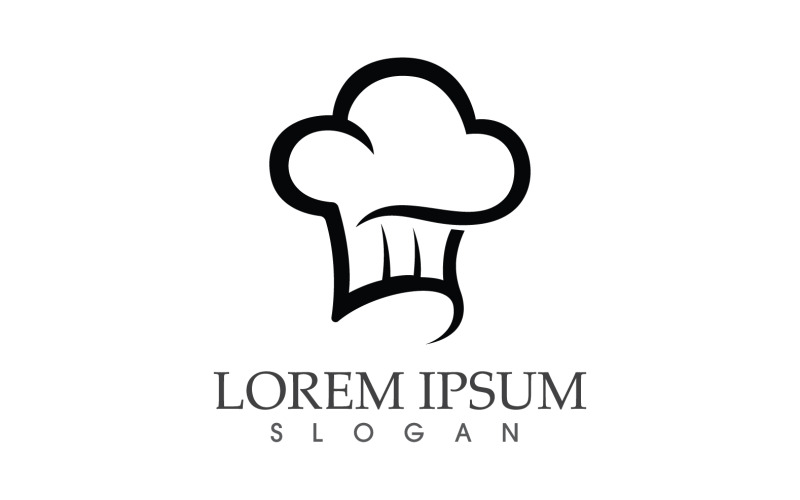 Chapeau Chef Food Logo Template Vecteur V7