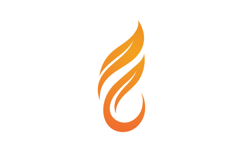Fire Flame Vector Logo Hot Gas and Energy Symbol V10
