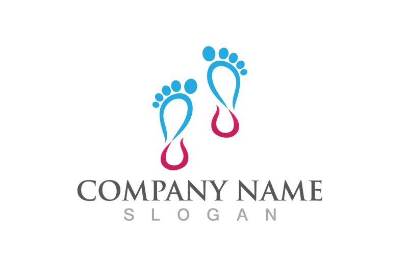 Foot Print Health Theraphy Logo Vector V16