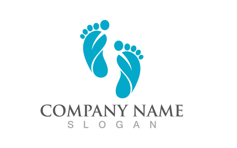 Foot Print Health Theraphy Logo Vector V9