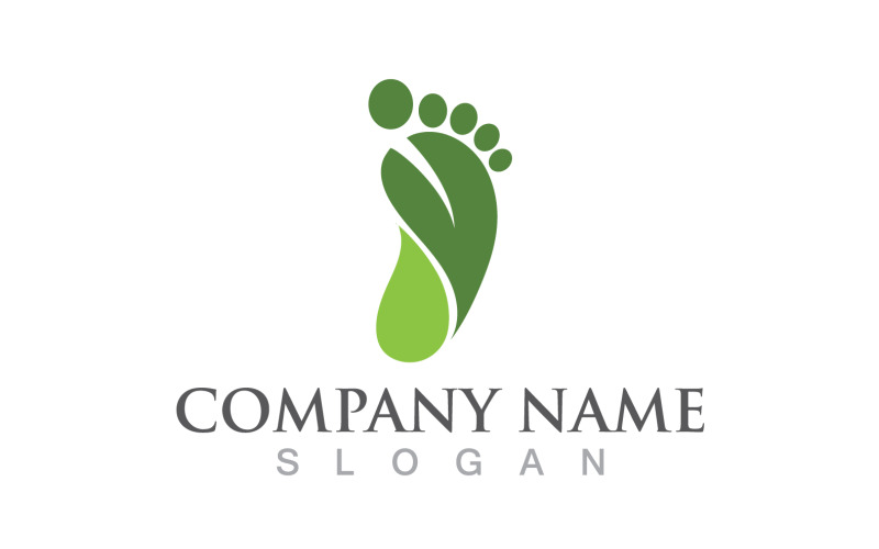 Foot Print Health Therapy Logo Vector V11