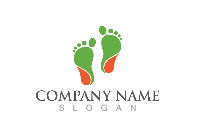 Foot Print Health Therapy Logo Vector V14