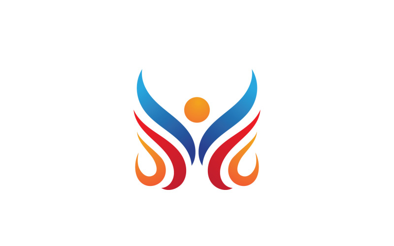 Fuoco Fiamma Vettore Logo Gas Caldo Ed Energia Simbolo V42