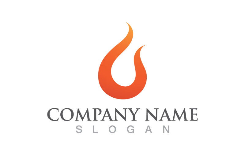 Hot Fire Flame Logo Vector Template V5