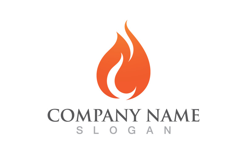 Hot Fire Flame Logo Vector Template V6