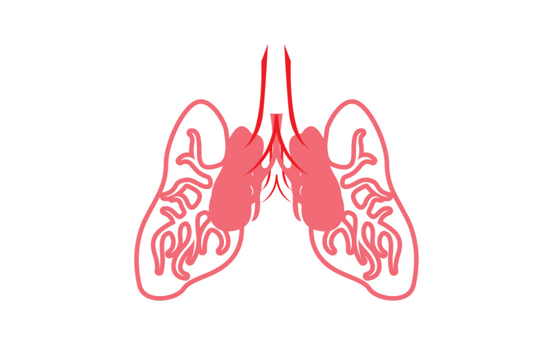Human Lung Vector Image Template Vol 15