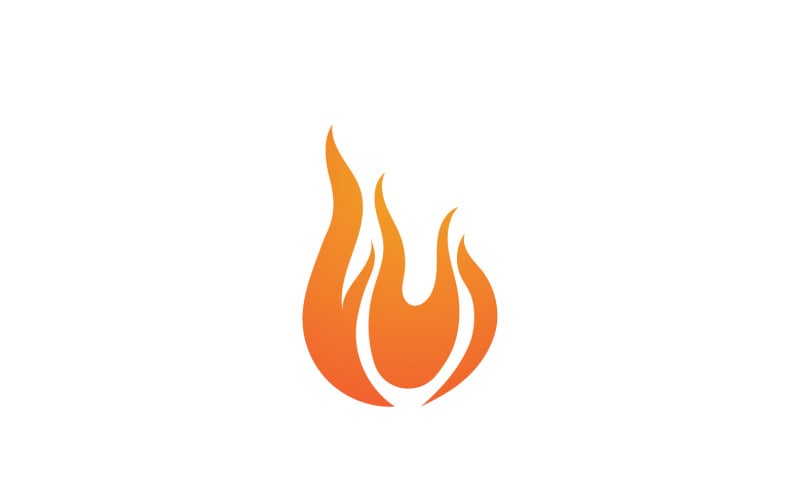 Logo wektora płomienia ognia gorący gaz i symbol energii V27