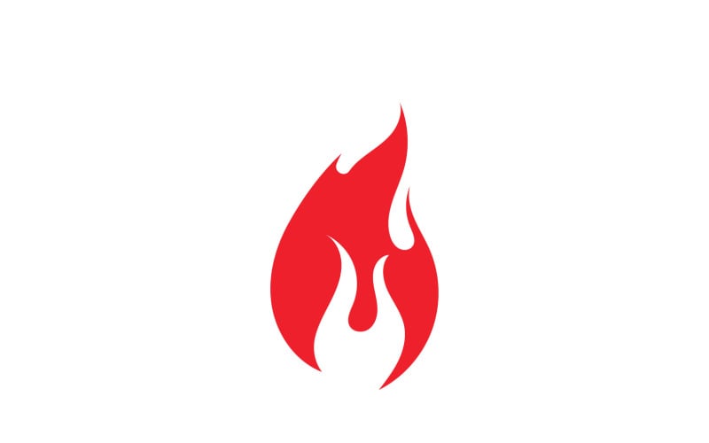 Logotipo de vetor de chama de fogo Símbolo de gás quente e energia V5