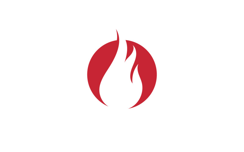 Ogień płomień wektor Logo gorący gaz i symbol energii V16