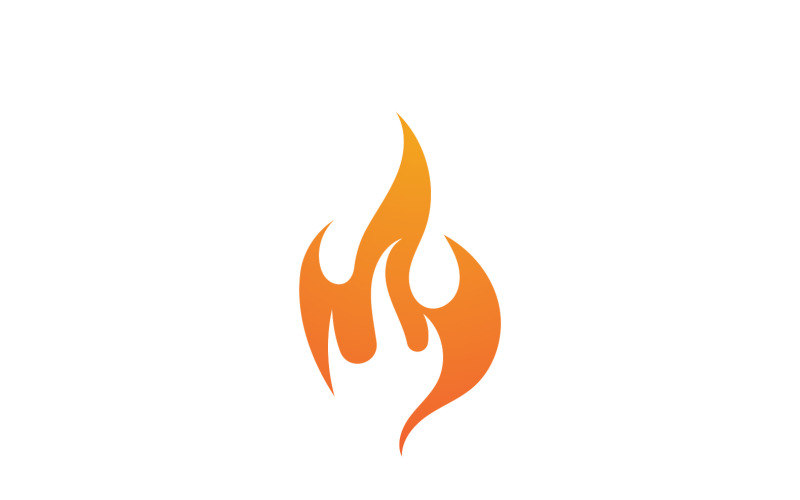Ogień płomień wektor Logo gorący gaz i symbol energii V17