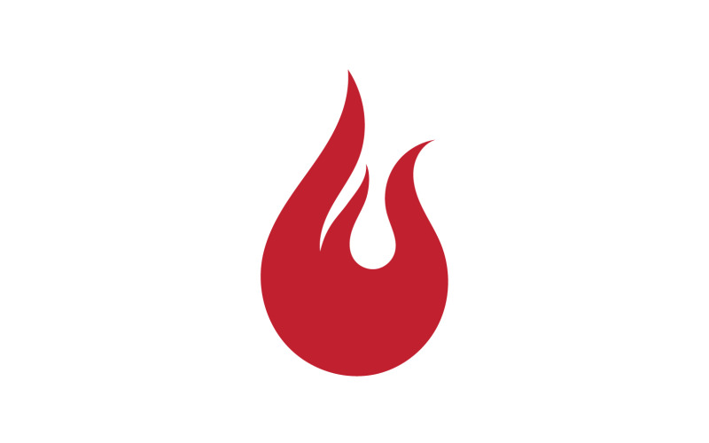 Ogień płomień wektor Logo gorący gaz i symbol energii V20
