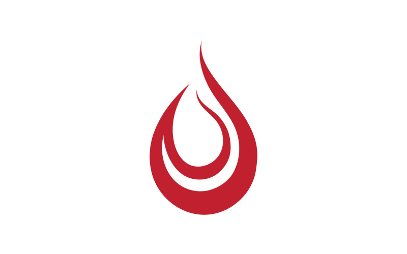 Ogień płomień wektor Logo gorący gaz i symbol energii V21