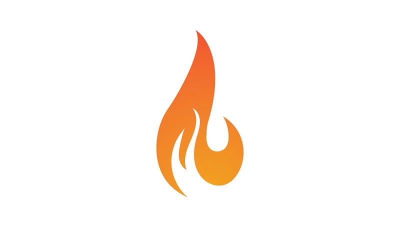 Ogień płomień wektor Logo gorący gaz i symbol energii V23