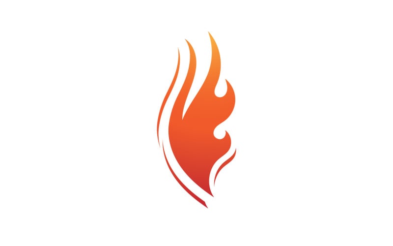 Ogień płomień wektor Logo gorący gaz i symbol energii V26