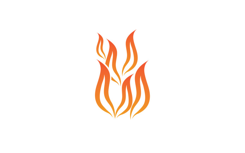 Ogień płomień wektor Logo gorący gaz i symbol energii V28