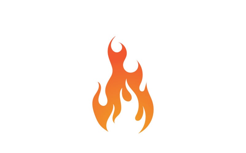 Ogień płomień wektor Logo gorący gaz i symbol energii V29