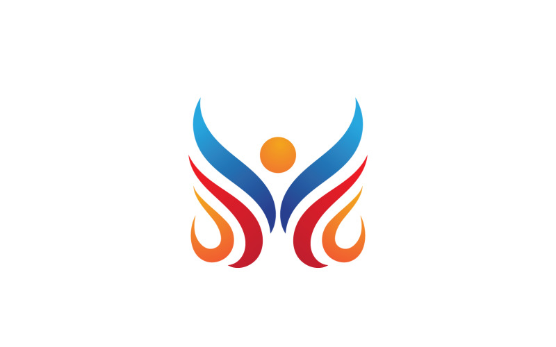 Ogień płomień wektor Logo gorący gaz i symbol energii V42