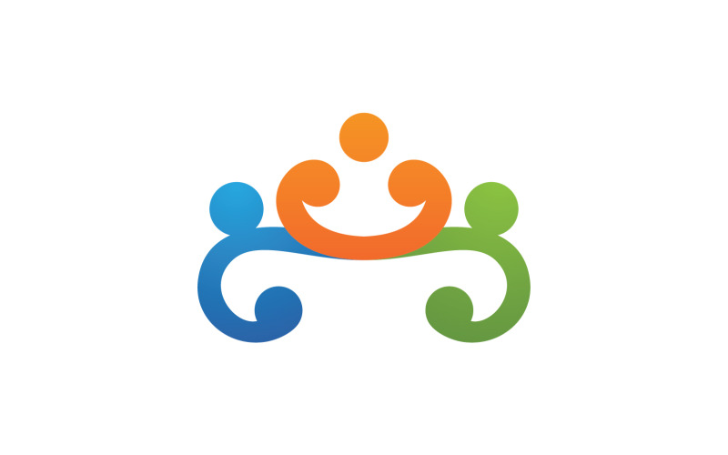 Simbolo di cura della famiglia Vector Logo Design