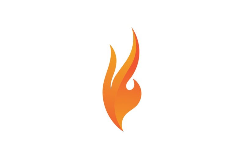 Logotipo de vetor de chama de fogo Símbolo de gás quente e energia V43