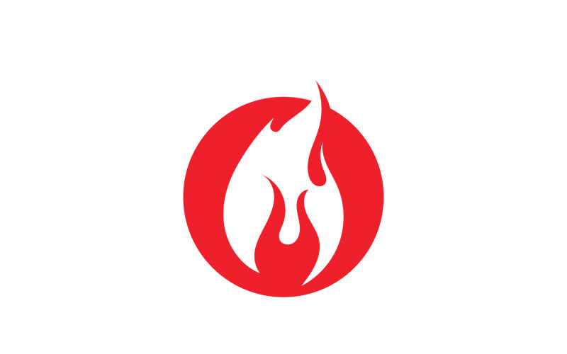 Ogień płomień wektor Logo gorący gaz i symbol energii V43