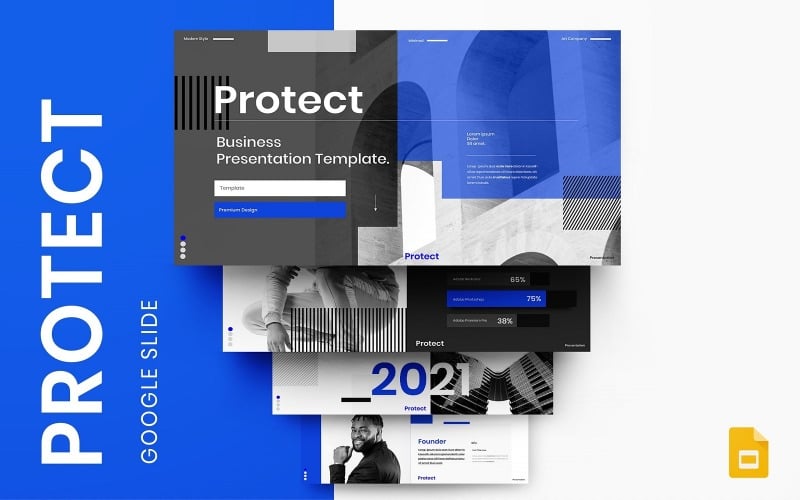 Proteger - Plantilla de diapositiva de Google empresarial