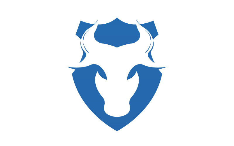 Creative Angry Shield Bull Head Logo Design Simbolo 48