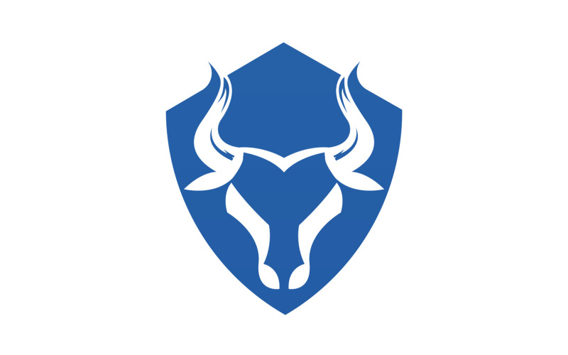 Creative Angry Shield Bull Head Logo Design Simbolo 49