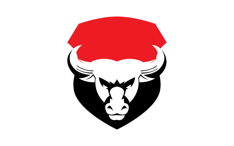 Creative Angry Shield Bull Head Logo Design Simbolo 55