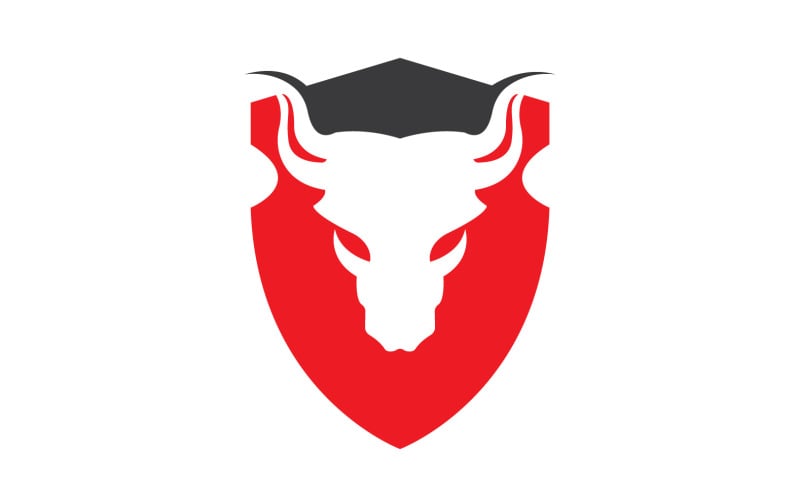 Creative Angry Shield Bull Head Logo Design Symbol 41