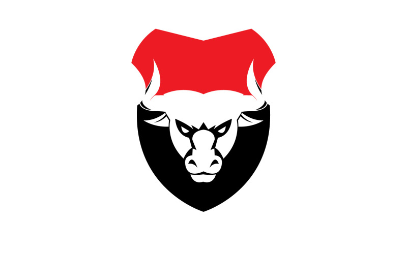 Creative Angry Shield Bull Head Logo Design Symbol 56