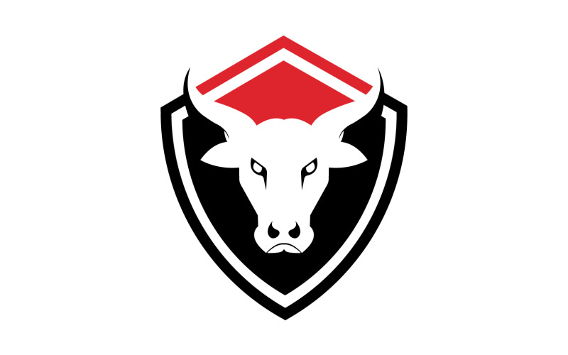 Creative Angry Shield Bull Head Logo Design Symbole 18
