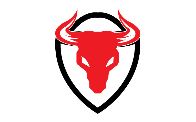 Creative Angry Shield Bull Head Logo Design Symbole 3