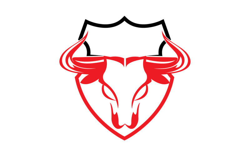 Creative Angry Shield Bull Head Logo Design Symbool 11