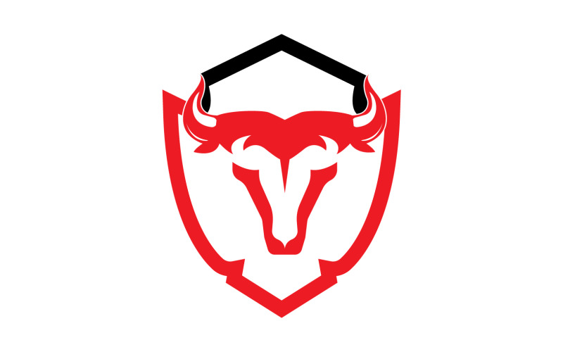 Creative Angry Shield Bull Head Logo Design Symbool 29